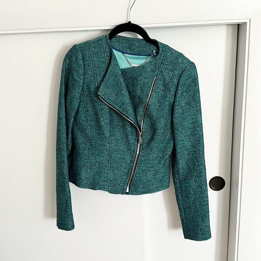 NWOT Elie Tahari Jacket with Moto Style Zipper Size S